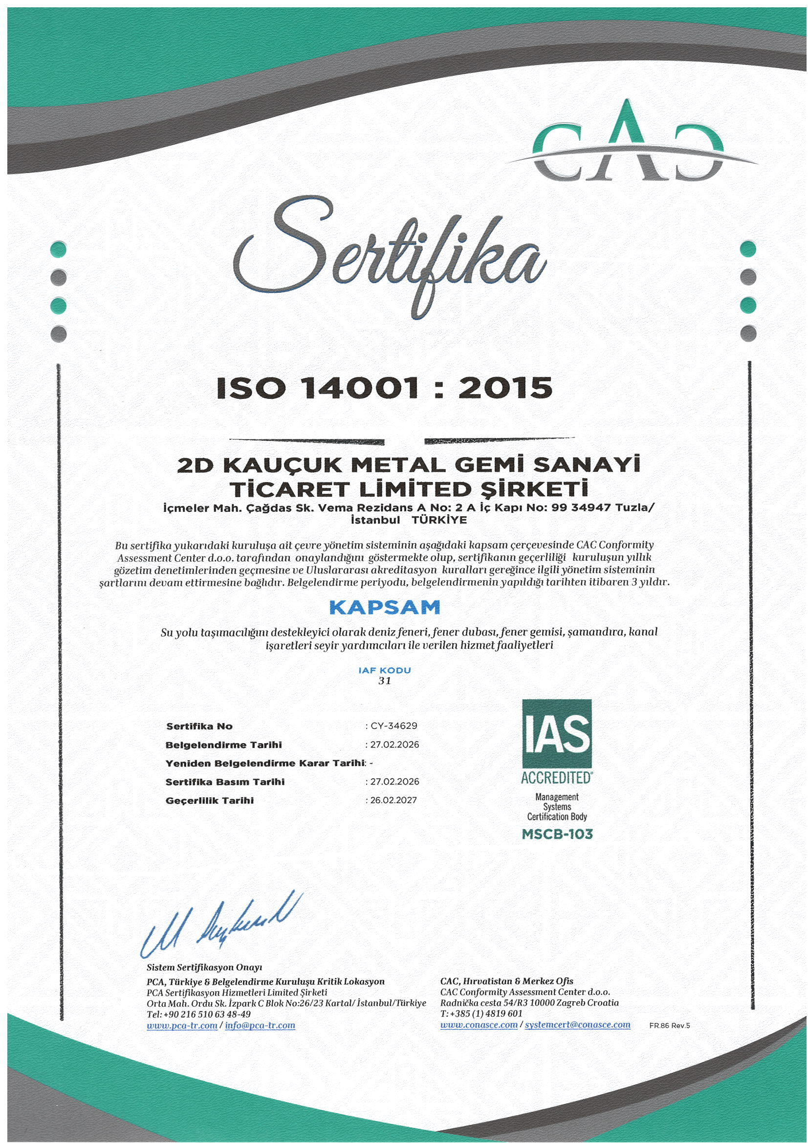 ISO 14001 : 2015